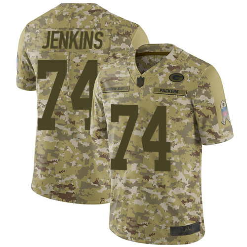 Green Bay Packers Limited Camo Men #74 Jenkins Elgton Jersey Nike NFL 2018 Salute to Service->green bay packers->NFL Jersey